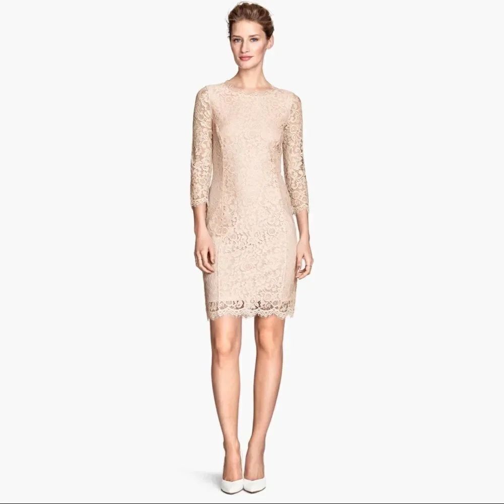 ✨H&M Women's Natural Lace Dress✨